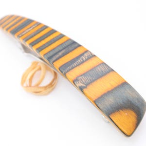 wooden barrette / normal size 80mm / hair clip is made of dyed beech veneers  / intarsia / french clip / hair clasp made of natural wood