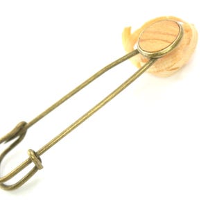 kiltpin, pin, brooch, shawl pin, scarf pin, cloak pin / olive  / 14mm / bronze