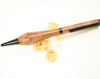 wooden ballpoint pen, handmade pen, made of plum, present for graduation, retirement, birthday