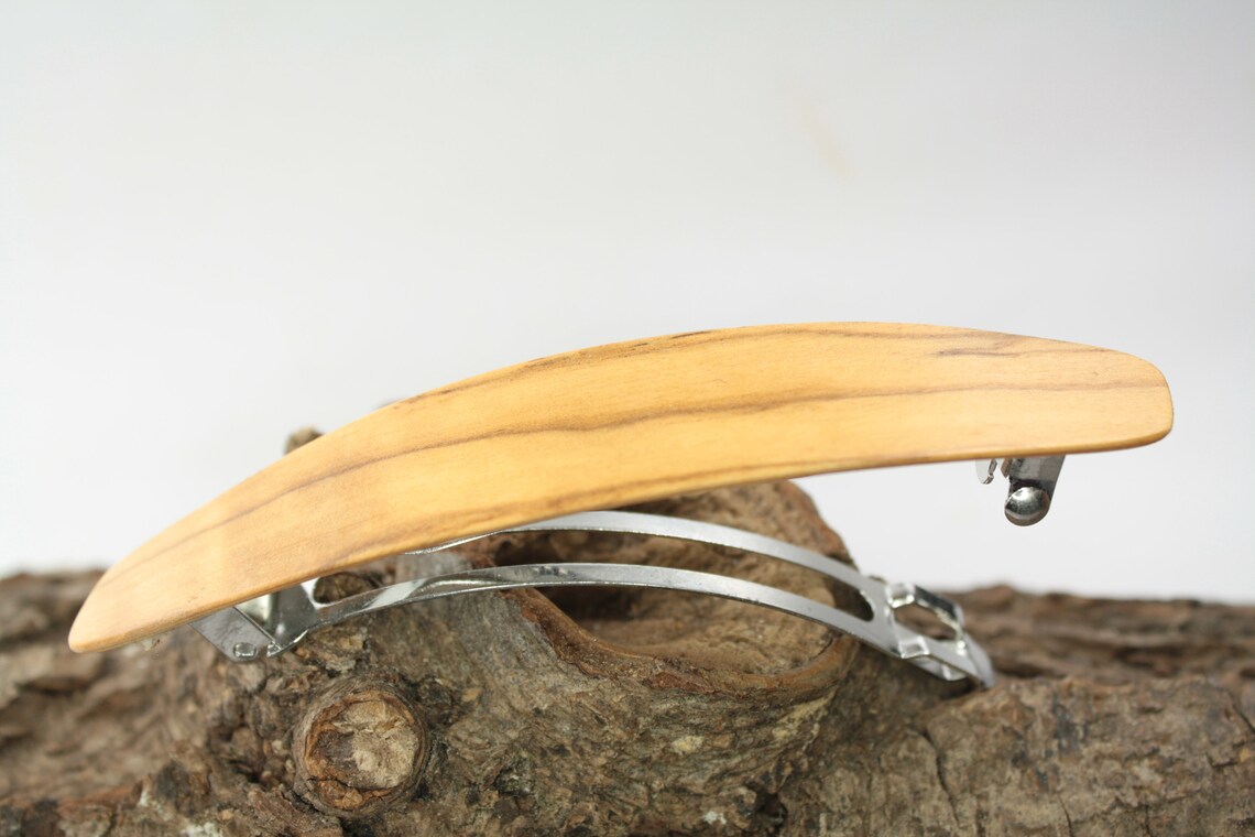 Wooden barrette barrette barrette made of wood hair clip Etsy