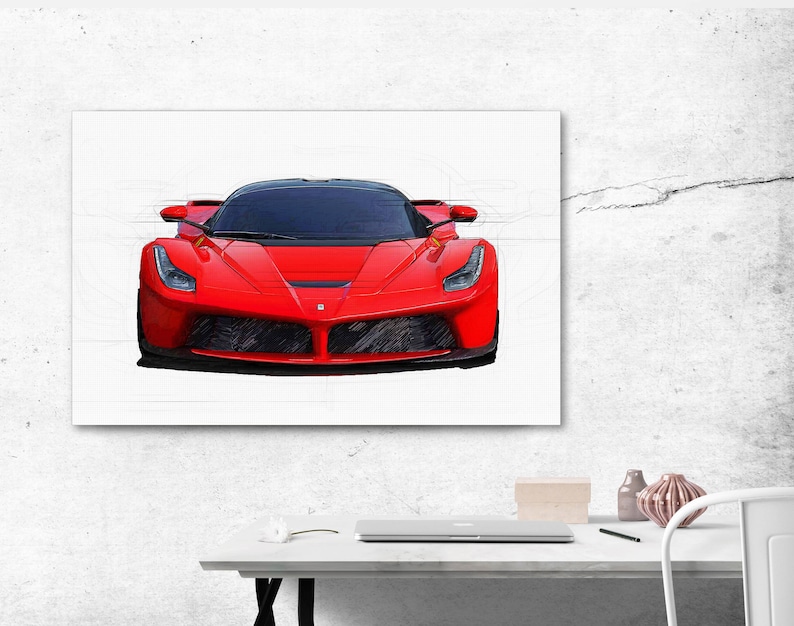 Ferrari Laferrari Sports Car Art Print