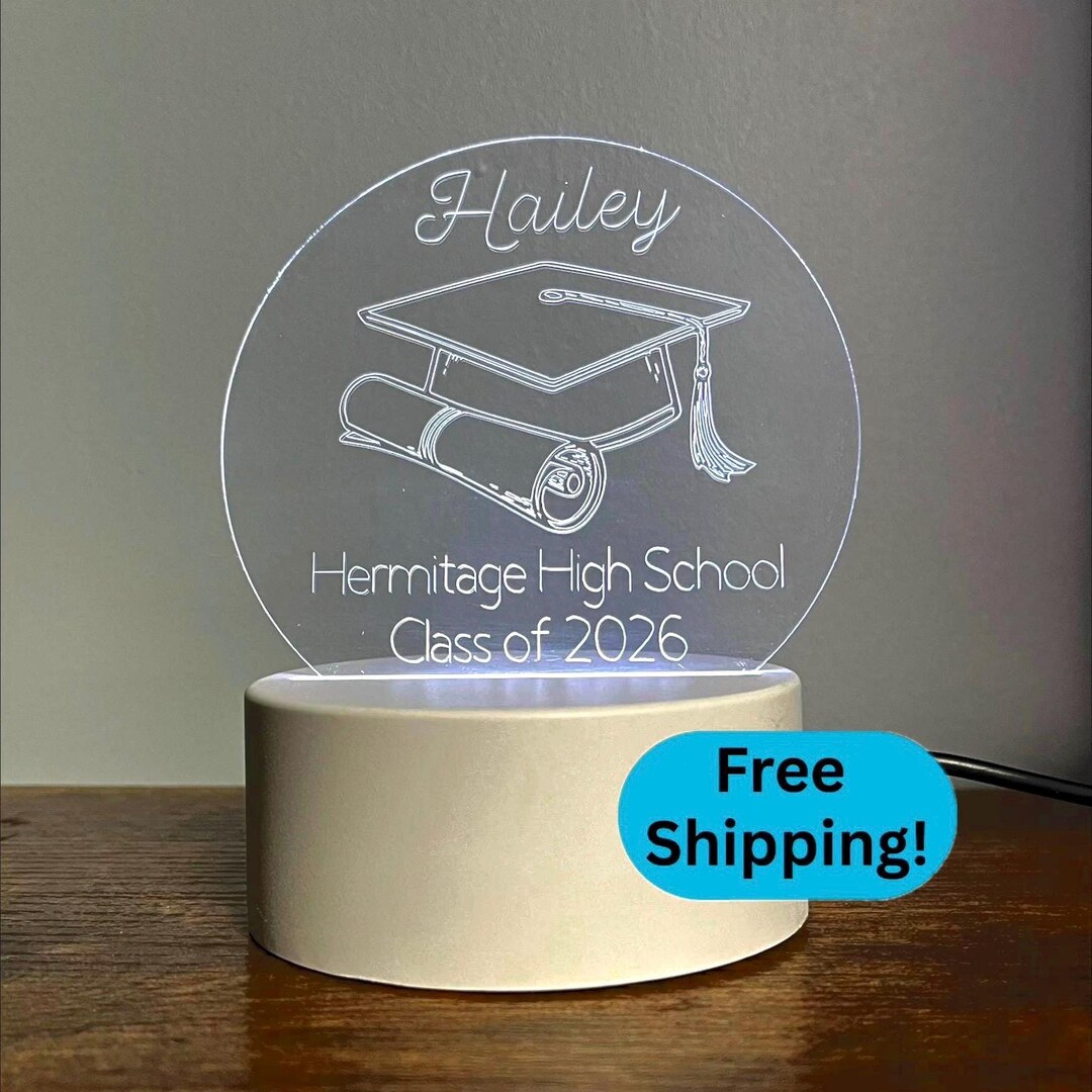 Personalized Graduate Light | Customized With Engraved Name and School ...