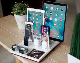 NytStnd COUPLES X White - FREE SHIPPING Charging Station Wireless iPhone X 8 Apple Watch AirPods Birthday Gift Father's Day