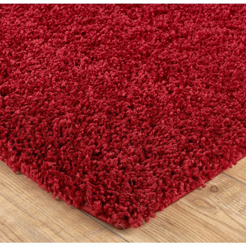 Red Shaggy Rug Moroccan Rug Red Shaggy Soft Rug Large Area Etsy
