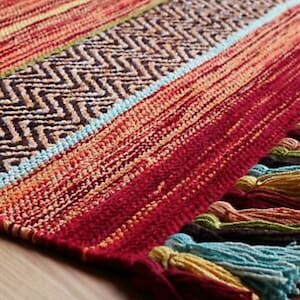 Red Kilim Rug, Moroccan Rug, Moroccan Kilim Carpet, Tribal Floor Rug, Handmade Red Kelim, Boho Style Rug, 70 x 140cm