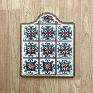 Moroccan Style Trivet, Ceramic Trivet, Ceramic Pot Holder, Mediterranean Trivet, Heat Resistant Pot Holder, Heatproof Trivet, Tile Trivet