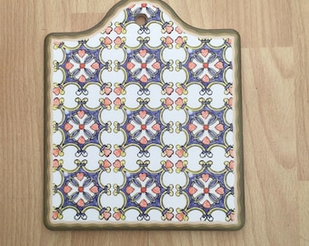 Moroccan Trivet, Ceramic Trivet, Ceramic Tile, Mediterranean Trivet, Heat Resistant Pot Holder, Heatproof Trivet, Tile Trivet