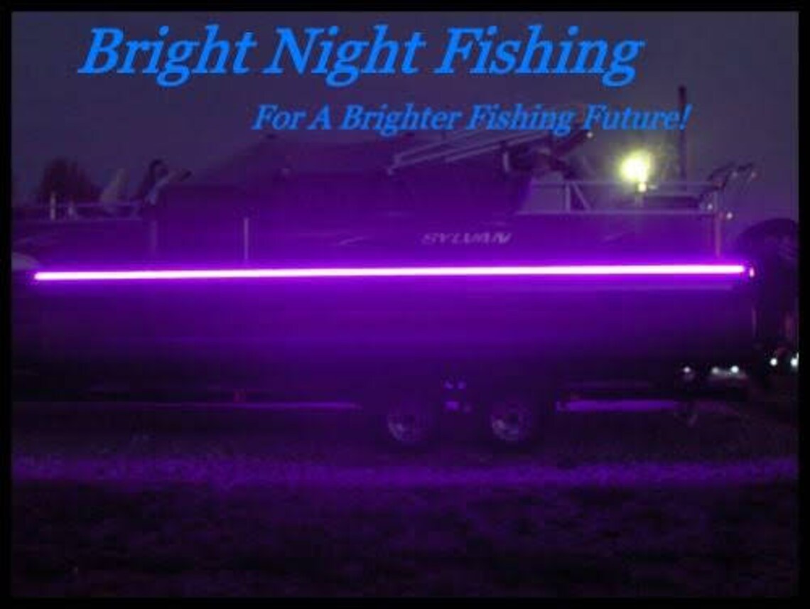 LED Black Light Night Fishing Led Strip UV Ultraviolet Boat, Rv, UTV