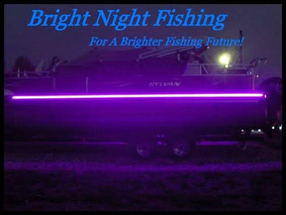 LED UV Boat Lights ,night Fishing LED Strip, Ultraviolet Boat Bass Fishing  12v Black Light ,yacht Lights ,pontoon, Kayak Florescent Light 