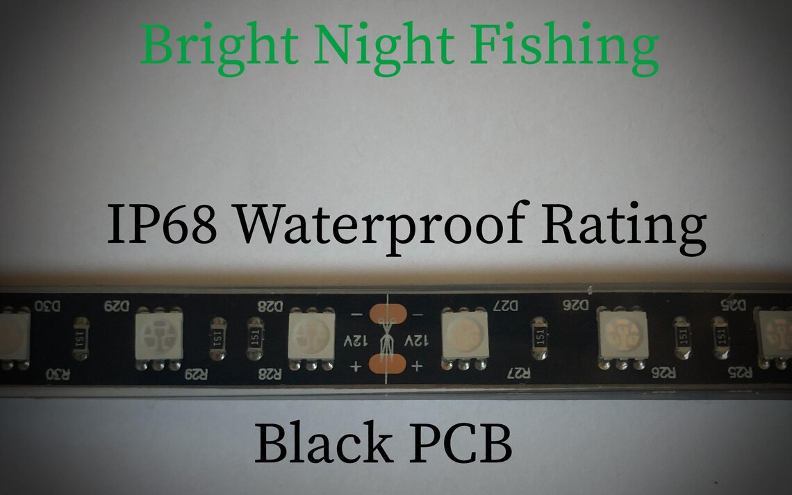 LED Black Light Night Fishing Led Strip UV Ultraviolet Boat, Rv, UTV
