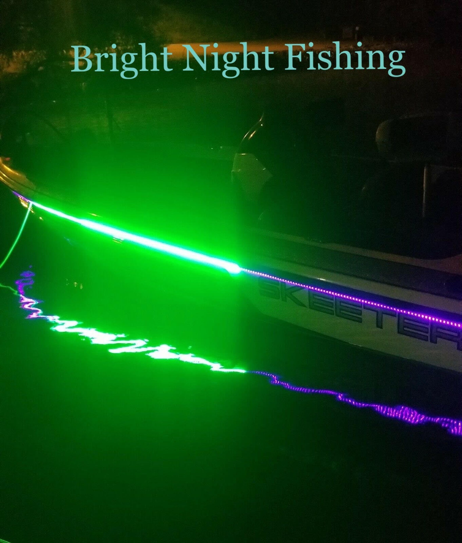 16ft or 20 Ft LED Black Light With Green Night Fishing LED Strip UV