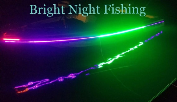 16ft or 20 Ft LED Black Light With Green Night Fishing LED Strip UV  Ultraviolet Boat Bass Fishing 12v Black Light Fishing Light Florescent 