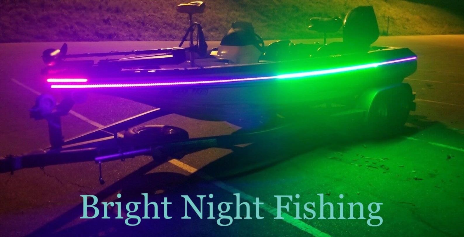 16ft or 20 Ft LED Black Light With Green Night Fishing LED Strip UV
