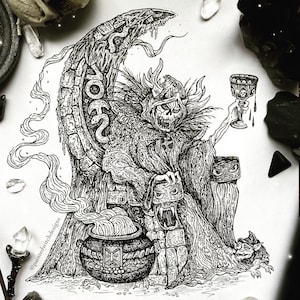 A4 The Horned King / The Black Cauldron Illustration image 5