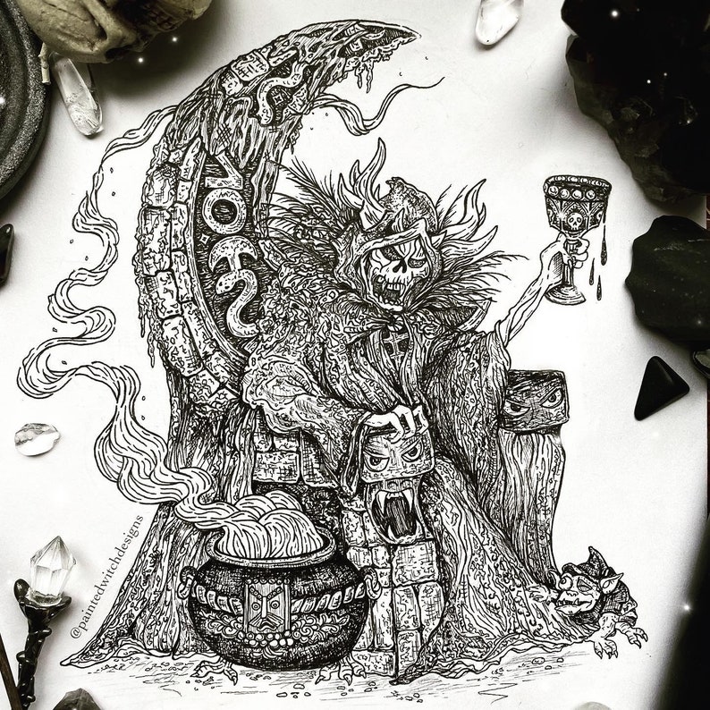 A4 The Horned King / The Black Cauldron Illustration image 5