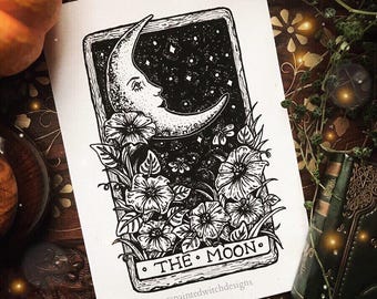 The Moon Tarot Card Art Print