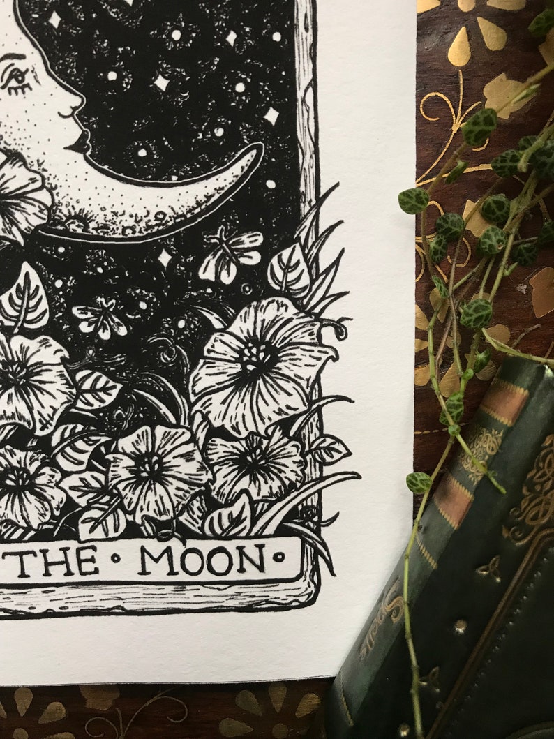 The Moon Tarot Card Art Print image 3