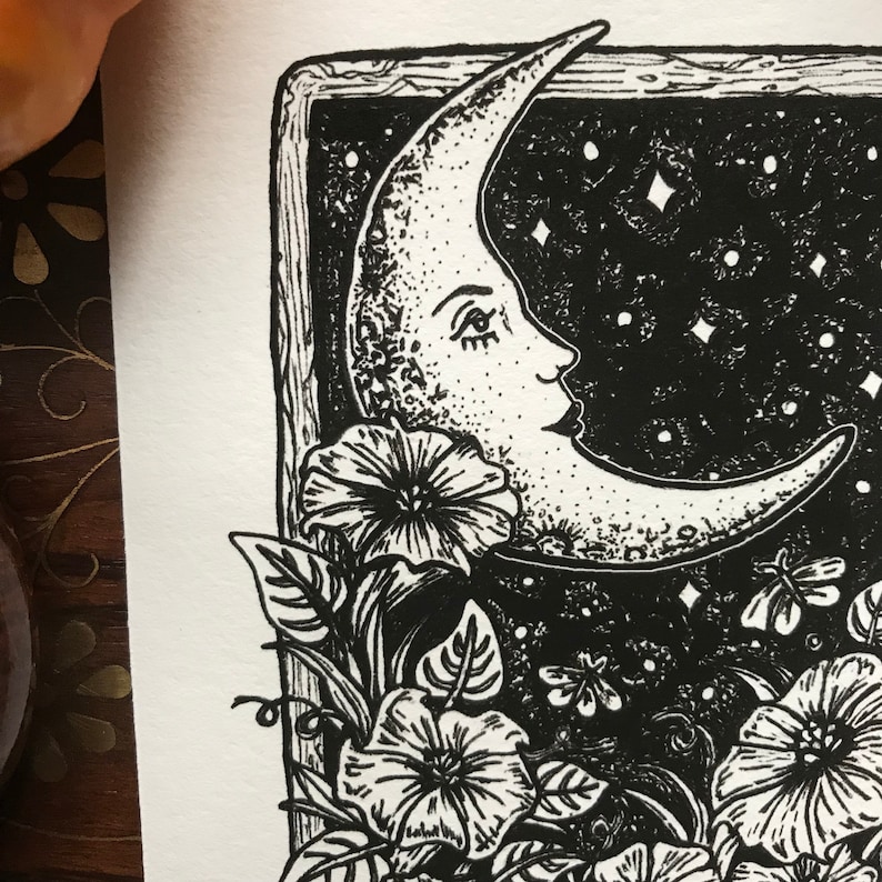 The Moon Tarot Card Art Print image 2