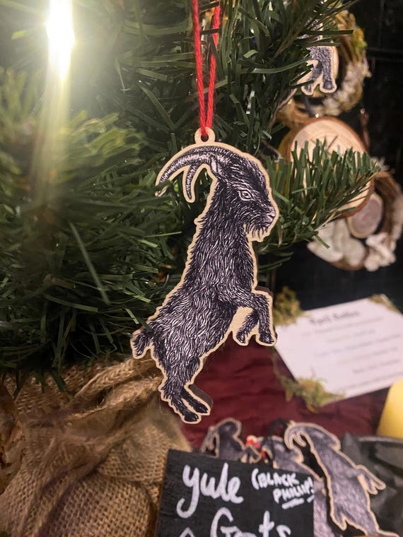 Black Phillip / Yule Goat Tree Decoration