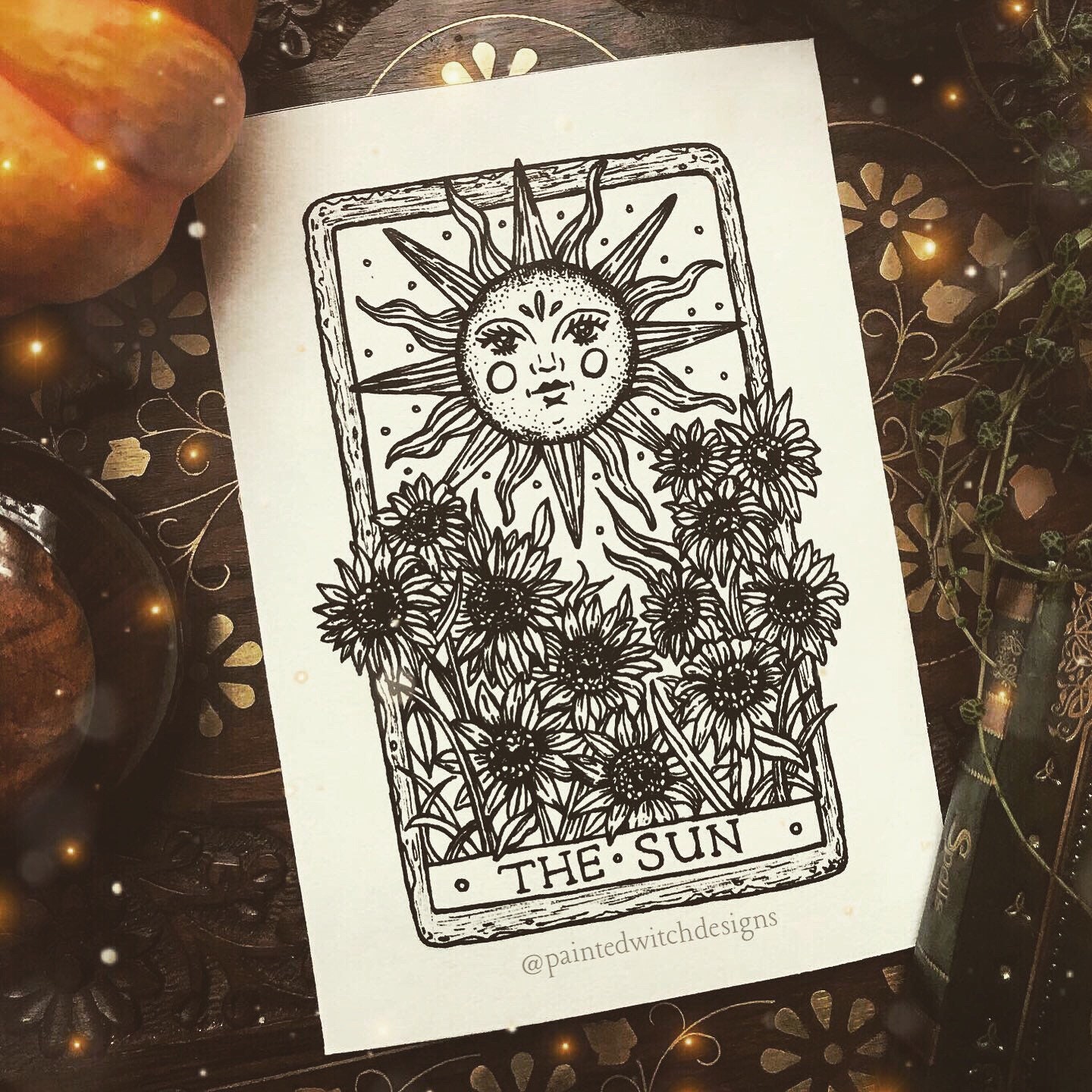 Sun and Moon Tarot Card Art Print Set -  UK