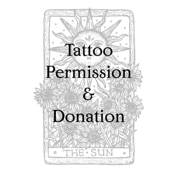 Tattoo Permission & Donation - Etsy