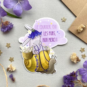 Sticker Stop Pub Lapin – Autocollant boîte aux lettres mignon – Stop Publicité écoresponsable imprimé en France