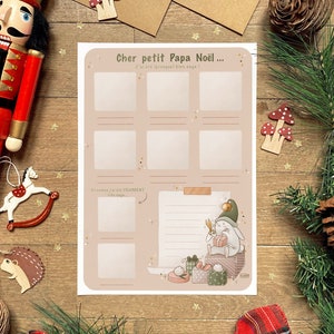 Lista de Navidad para descargar - Carta a Papá Noel para imprimir - Lista de Navidad para rellenar tú mismo, actividad navideña para hacer con los niños