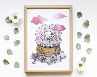 Cartes Et Affiches Tendances Suivez Le Lapin Par