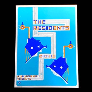 The Residents Blue and Orange Art Print Home Decor Pop Culture image 1