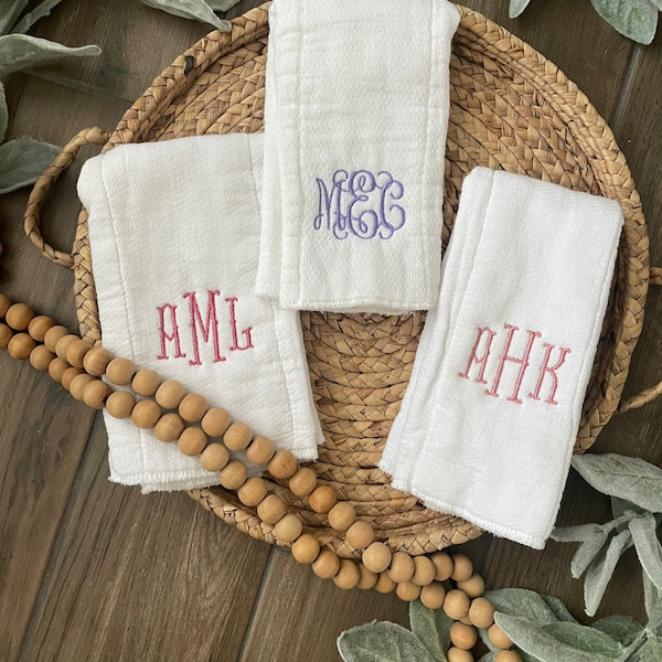 Add On Item ONLY!!!!! DO NOT purchase separately!! Monogrammed burp cloth