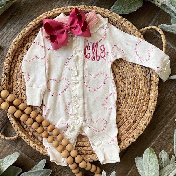 Baby Girl Valentines Day Outfit Etsy