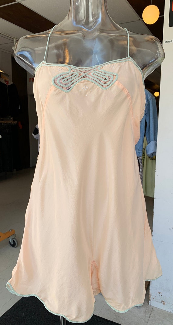 Vintage Lingerie Silk Teddy