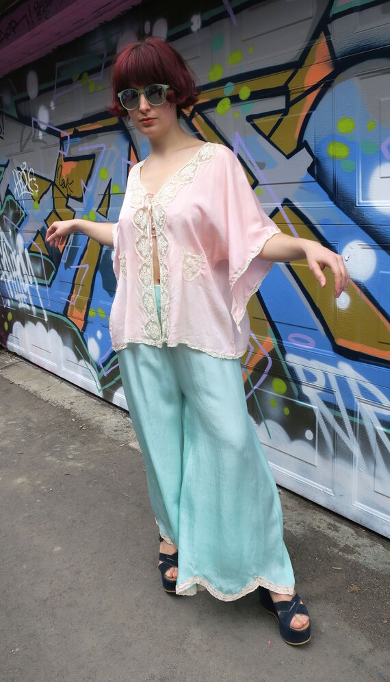 Vintage Silk Bed Jacket Lingerie