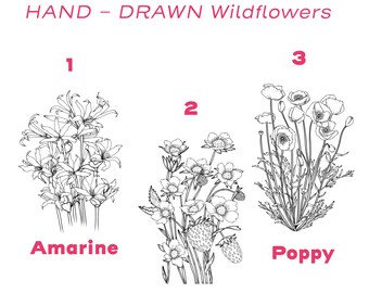 Wildflower Line Art Floral Design bundle svg png pdf dwg - vector graphic cut file laser clip art - instant digital download commercial use