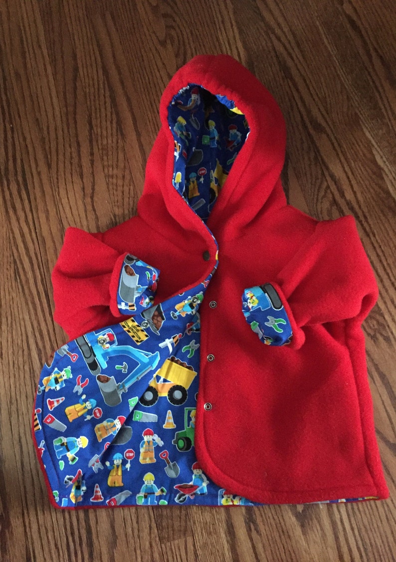 POLAR FLEECE JACKETS, Hooded, Reversible Jackets Reverse to a Cotton