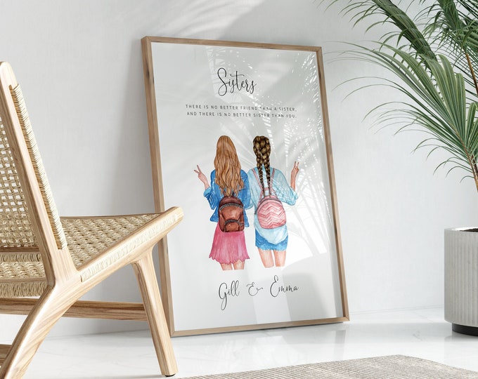 Geschenkset Für Schwestern - Make-up-Tasche & Spiegel Mit Persönlicher Gravur