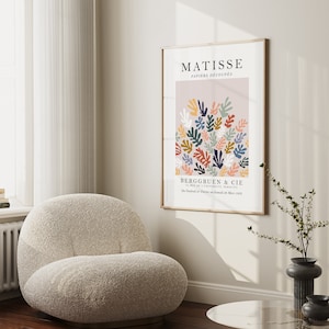 Matisse Cutout Poster, Henri Matisse Exhibition, La Gerbe Art, Henri Matisse Cut Out Print, Papier Decoupes, Berggruen & Cie, Gallery Print