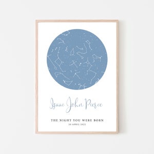 Stern Karte Druck, Nacht als du geboren bist, Neues Baby Geschenk, Sterne Der Nachthimmel, Mädchen Schlafzimmer Drucke, Jungen Schlafzimmer Drucke, Kinderzimmer Dekor