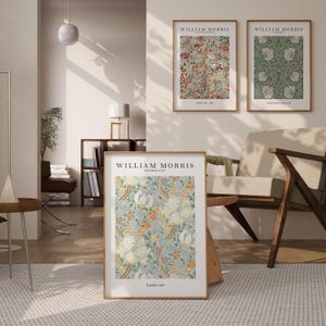 William Morris Set of 3 Art Prints, William Morris Print, William Morris Wall Art, William Morris Gallery Wall Art Prints, Exhibition Art