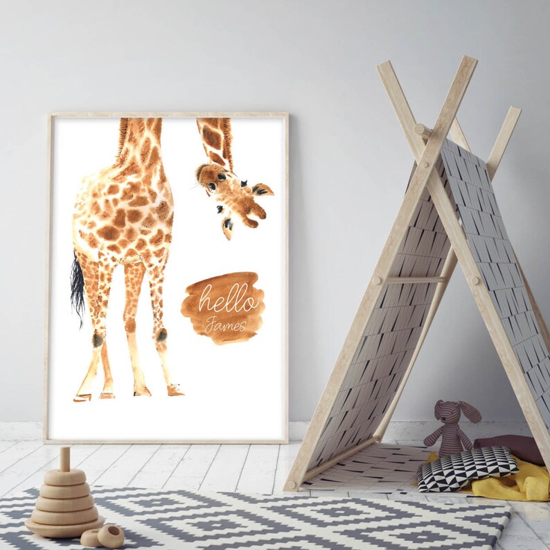 Giraffe Print Giraffe Art Giraffe Animal Nursery Decor Etsy UK