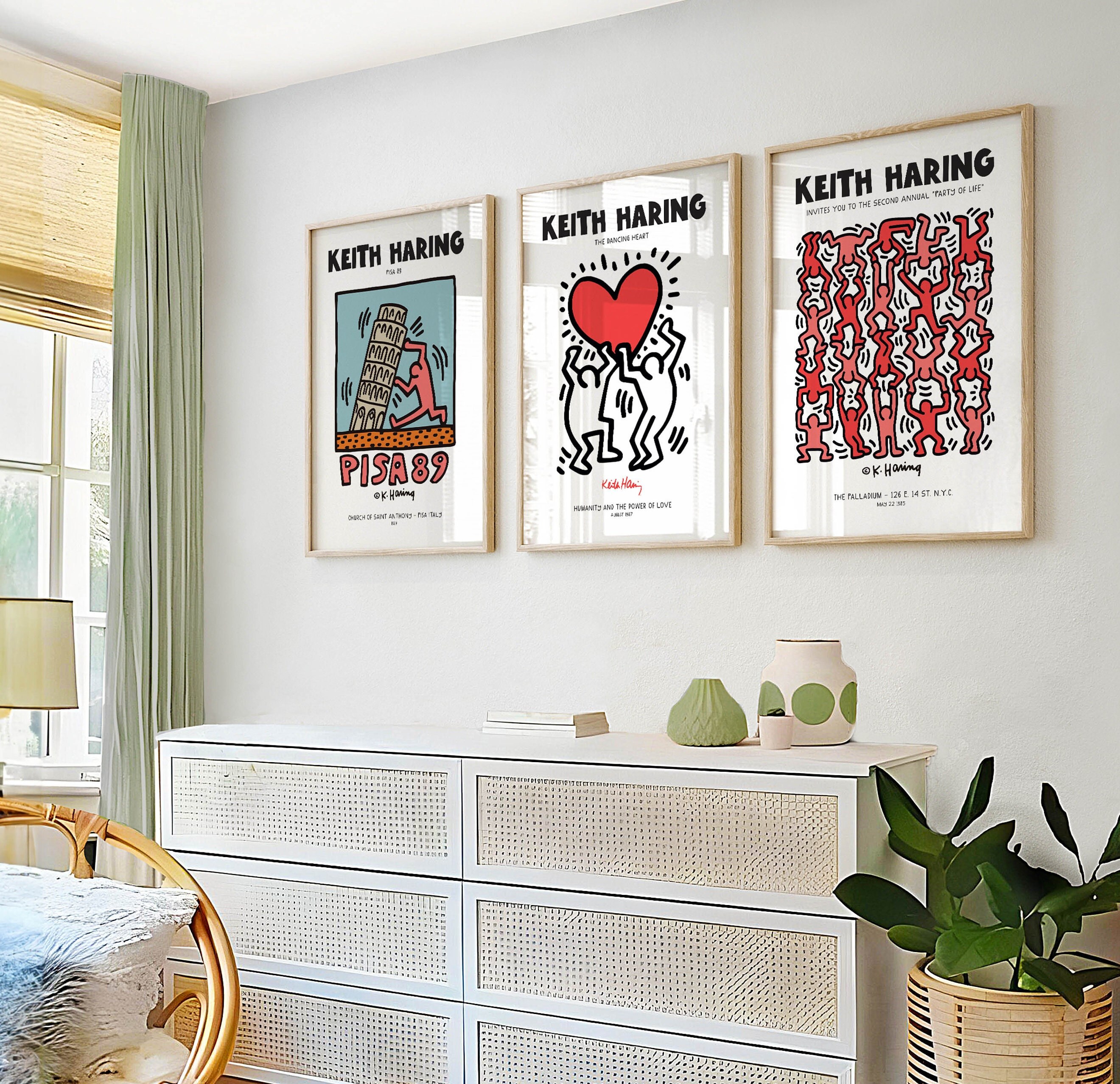Keith Haring Prints Set of 3, Wall Art Prints, Gallery Wall Set, Pop Art Posters, Famous Art, Modern Exhibition Art, Living Room, Bedroom - Etsy Keith Haring Prints Set of 3, Wall Art Prints, Gallery Wall Set, Pop Art Posters, Famous Art, Modern Exhibition Art, Living Room, Bedroom - Etsy