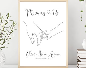 Muttertagsgeschenk, Muttertagsdruck, Geschenke für Mama, personalisiertes Geschenk für Mama, Mamageschenk, Mutter, Mamageschenk von Sohn-Tochter-Kind