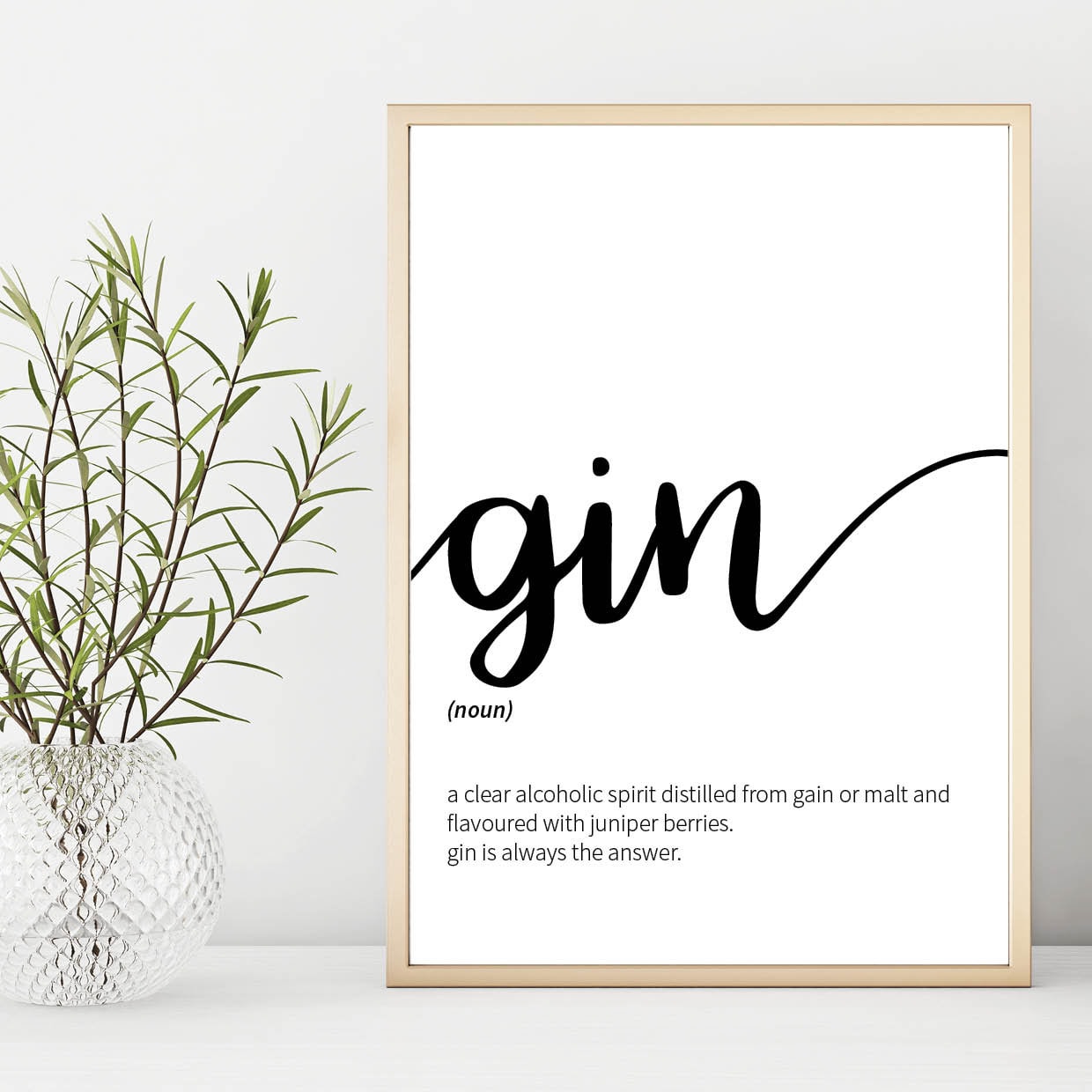 Gin Gin Print Gin Definition Prints Gin Definition Gin Gift Etsy UK