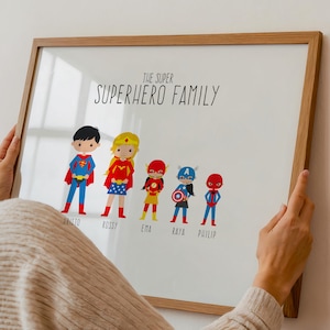 Geschenk für Papa, Vatertagsgeschenk, Papa Geschenk von Tochter, von Sohn, personalisierter Druck, Papa Geschenk, Geburtstagsgeschenk für Papa, Superheld Print