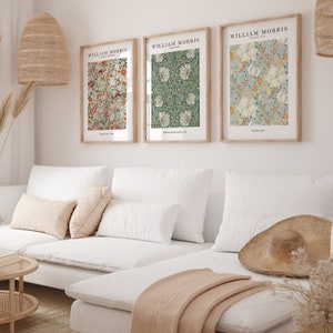 William Morris Set of 3 Art Prints, William Morris Print, William Morris Wall Art, William Morris Gallery Wall Art Prints, Exhibition Art