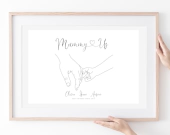 Muttertagsgeschenk, Muttertagsdruck, Geschenke für Mama, personalisiertes Geschenk für Mama, Mamageschenk, Mutter, Mamageschenk von Sohn-Tochter-Kind