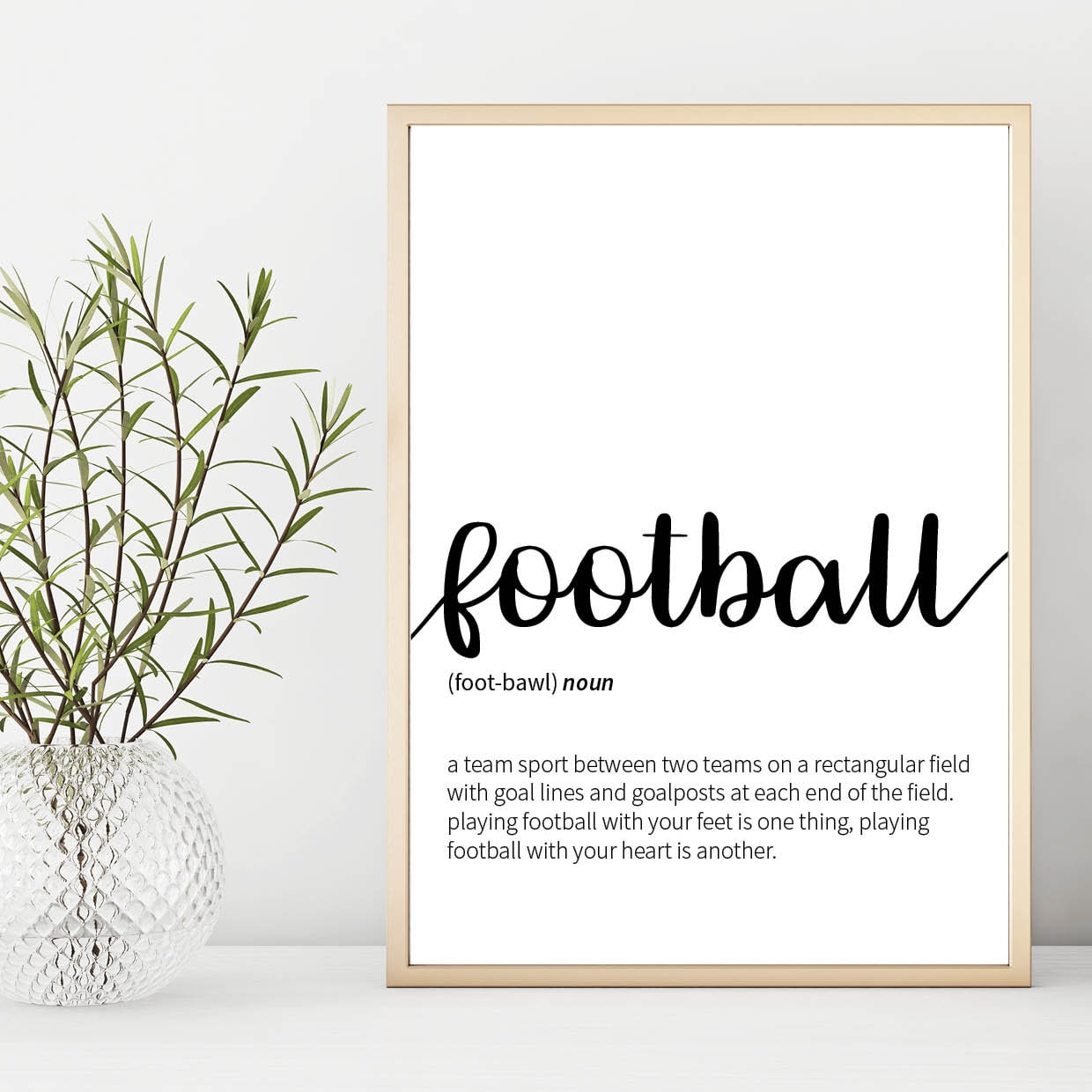 Football Definition Print Football Prints Boys Bedroom Etsy UK