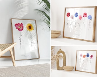 Gifts for Nanny, Personalised Nanny Gift From Grandchildren, Nanny Birthday Gift, Nana Gift, Grandma Gift, Nanny Print, Gifts for Grandma