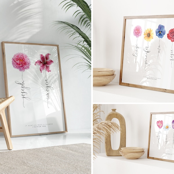 Gift For Auntie | Gift For Aunt | Personalised Gift For Aunty | Auntie Gifts | Aunt Birthday Gift | Aunty Print | From Niece Nephew