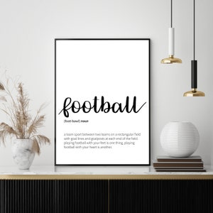 Valentinstag Geschenk für Freund, Valentinstag Geschenk für ihn, Valentinstag Geschenkideen, Fußball Definition Druck, Fußball Geschenk für Ehemann